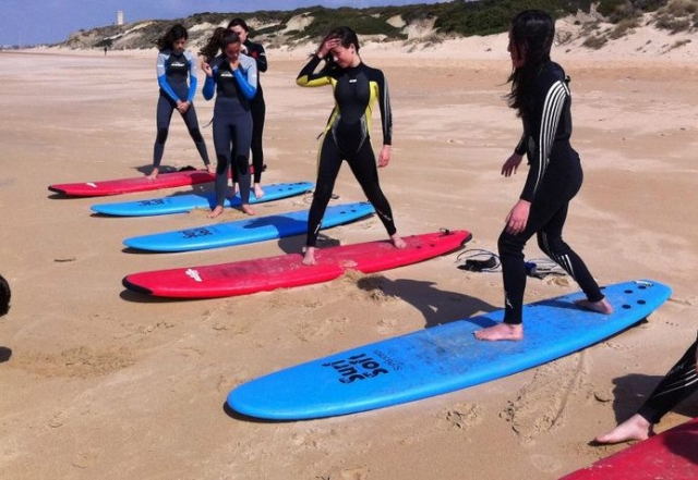 aprendiendo a colocarse en la tabla